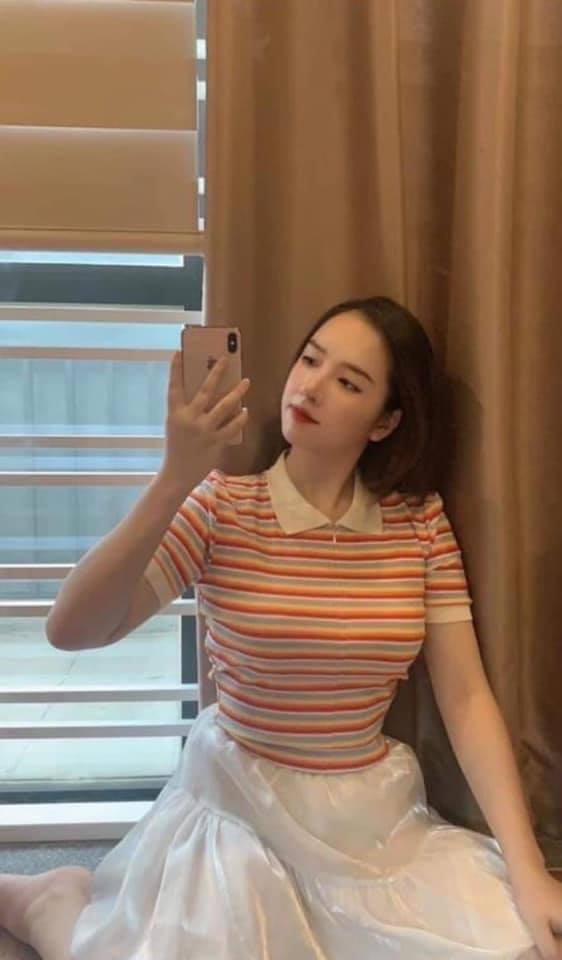 Áo thun gân cổ Polo khóa kéo viền cam Zara Auth New Tag có sẵn 5644/801 5644801