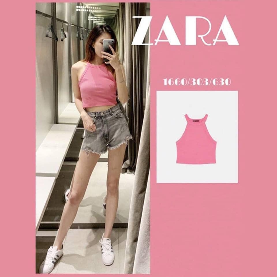 Áo crop hồng Zara 1660/303 1660303
