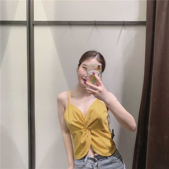 Áo hai dây xoắn ngực Zara Auth new tag có sẵn 5644/389 5644389