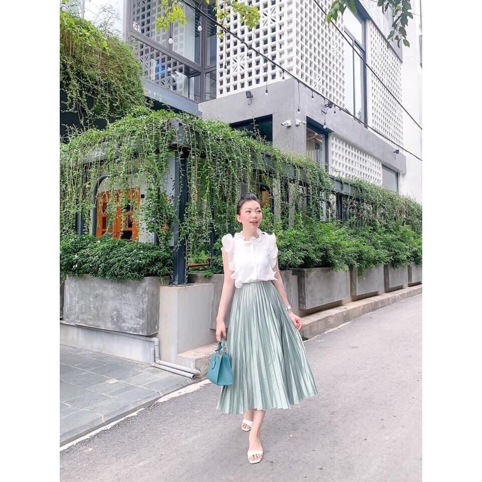 Áo kiểu cổ bèo Zara Auth new tag có sẵn 1971/035 1971035