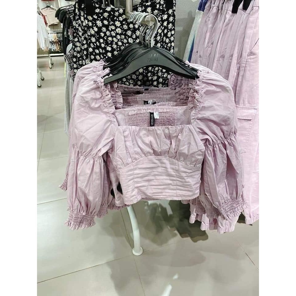 Áo tím Lilac H&M Auth new tag - có sẵn