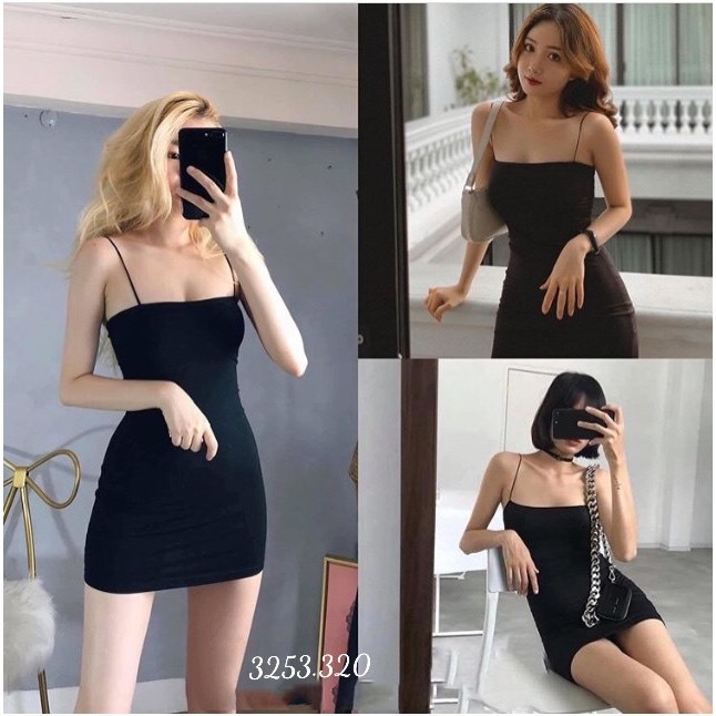 Váy hai dây ôm body Zara Auth New tag có sẵn 3253/320 3253320