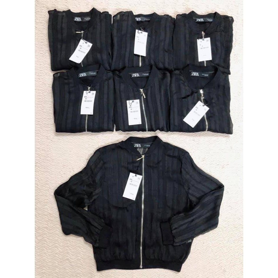 Áo khoác bomber nhẹ dạng lưới Zara Auth new tag có sẵn 5854/222 5854222