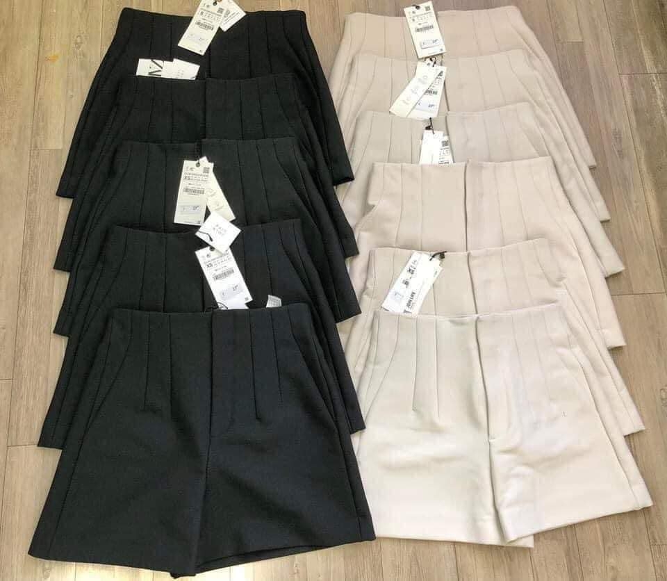 Quần short jean viền ly Zara Auth New Tag có sẵn 7385/205 7385205