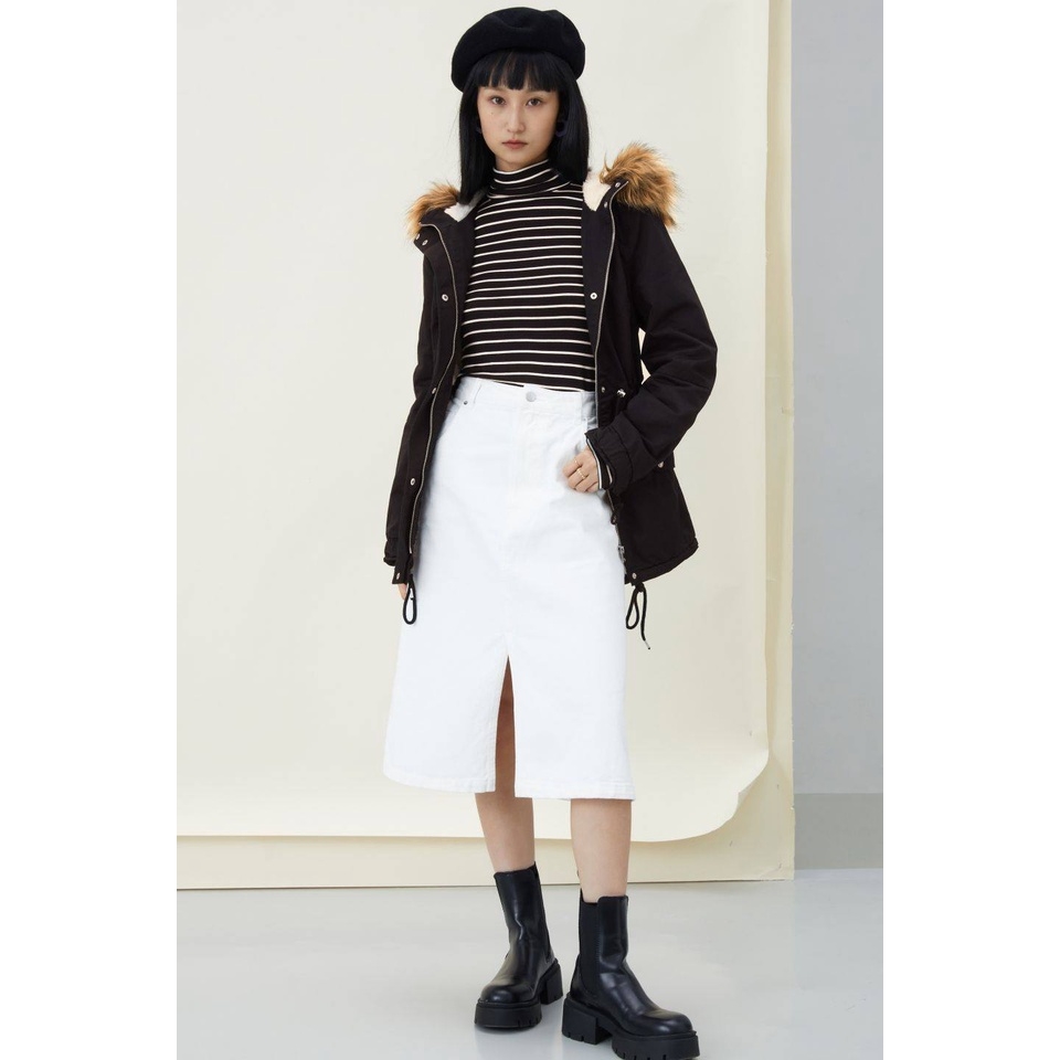 Áo Parka lót lông màu đen H&M Auth new tag có sẵn 0650122001 0721266001