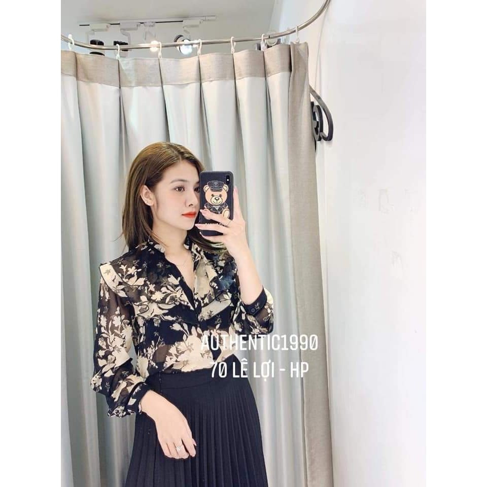 Áo kiểu voan bèo cổ Zara Auth New tag có sẵn 8791/134 8791134