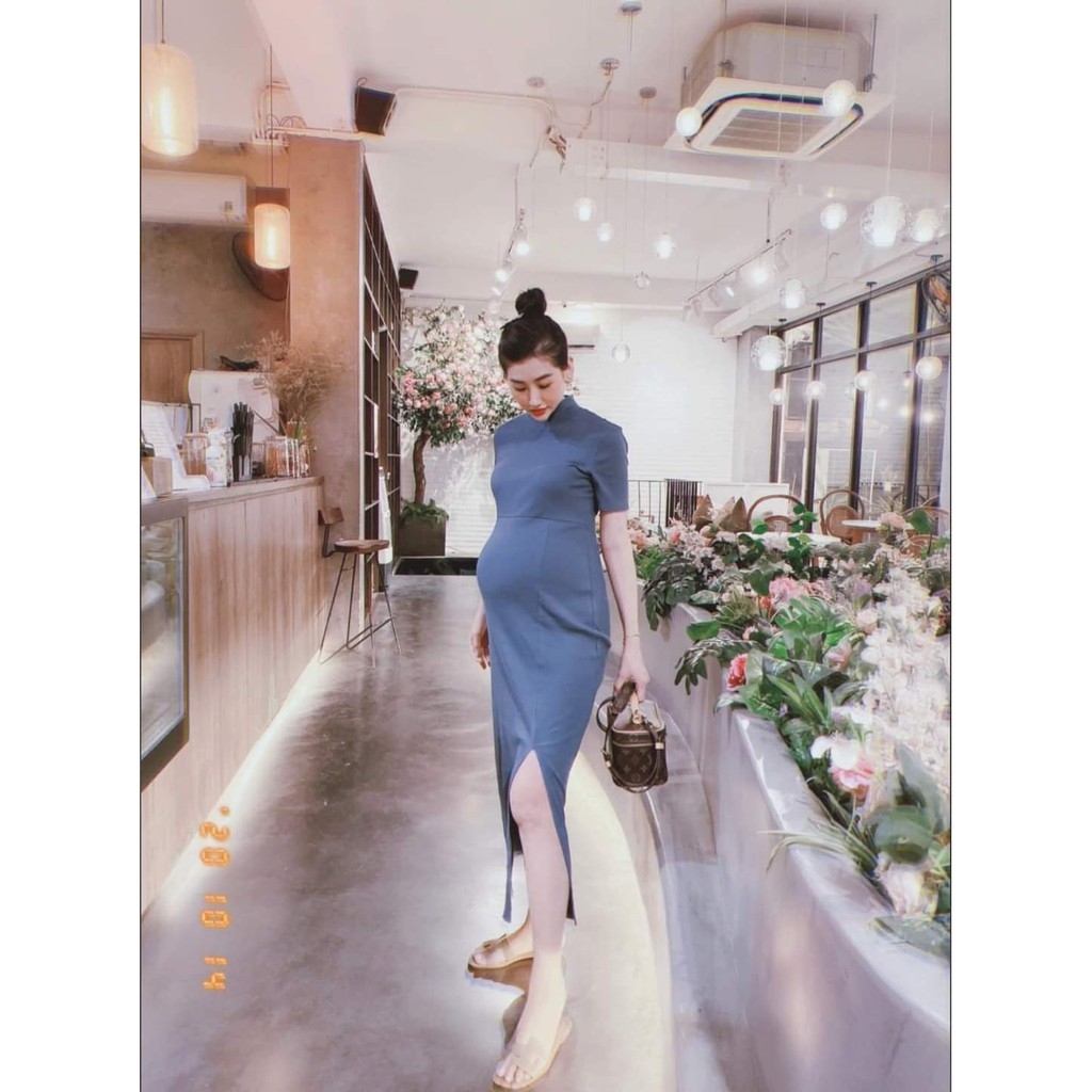 Váy dáng dài dáng ôm xẻ vạt Zara Auth new tag có sẵn 1044/627 1044627