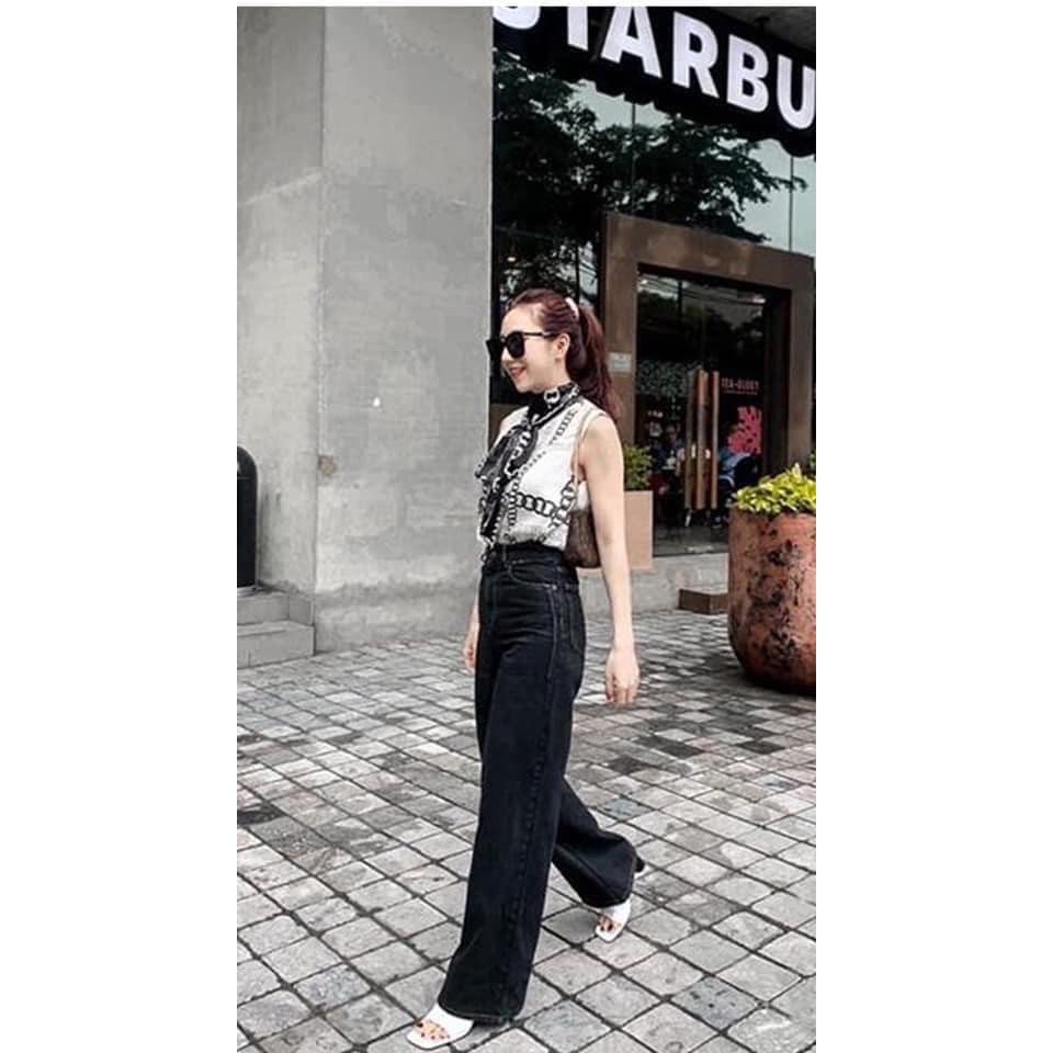 Áo kiểu không tay nơ cổ họa tiết dây xích Zara Auth new tag có sẵn 7887/192 7887192