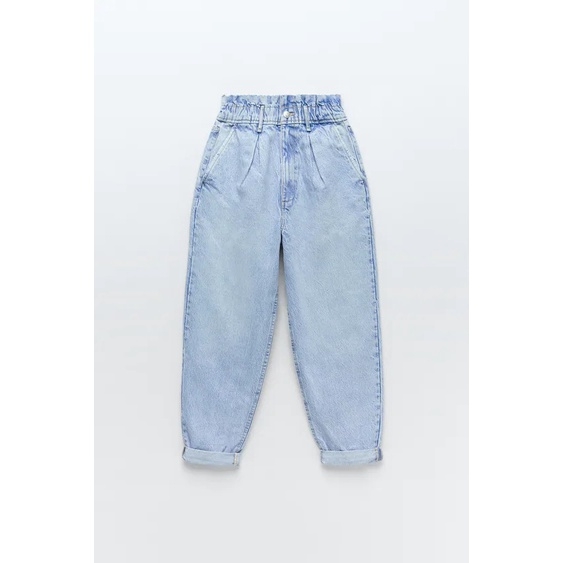 Quần Jean Baggy chun eo dáng rộng Zara Auth New Tag có sẵn 8197/863 8197863