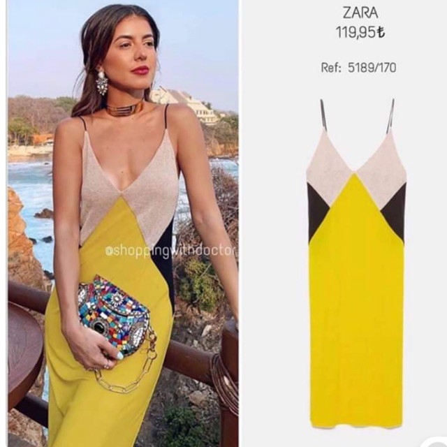 Váy hai dây dáng dài Zara Auth new tag có sẵn 5189/170 5189170