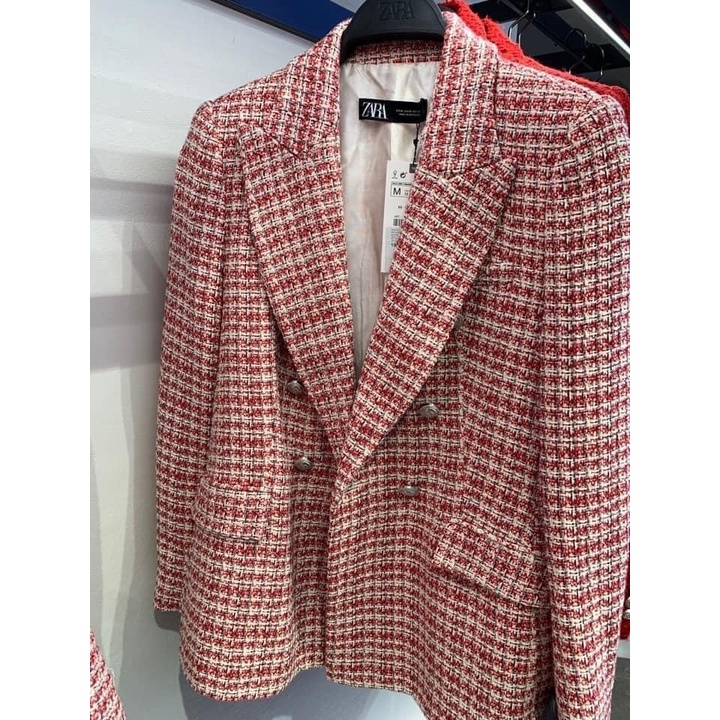 Áo khoác blazer đệm vai Zara auth new tag có sẵn 7822/107 7822107