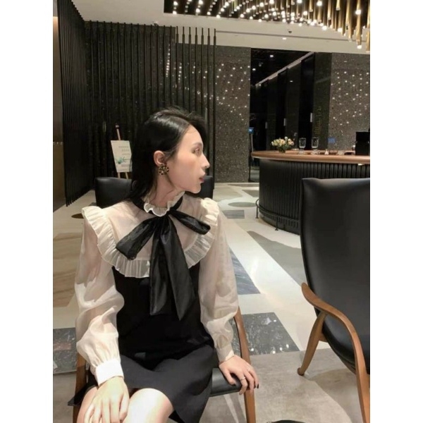Váy len mịn suông phối voan Zara Auth New tag có sẵn 2142/159 2142159