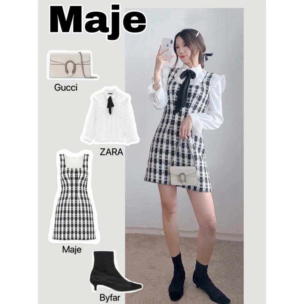 Áo kiểu kèm nơ Zara Auth New tag có sẵn 7969/235 7969235