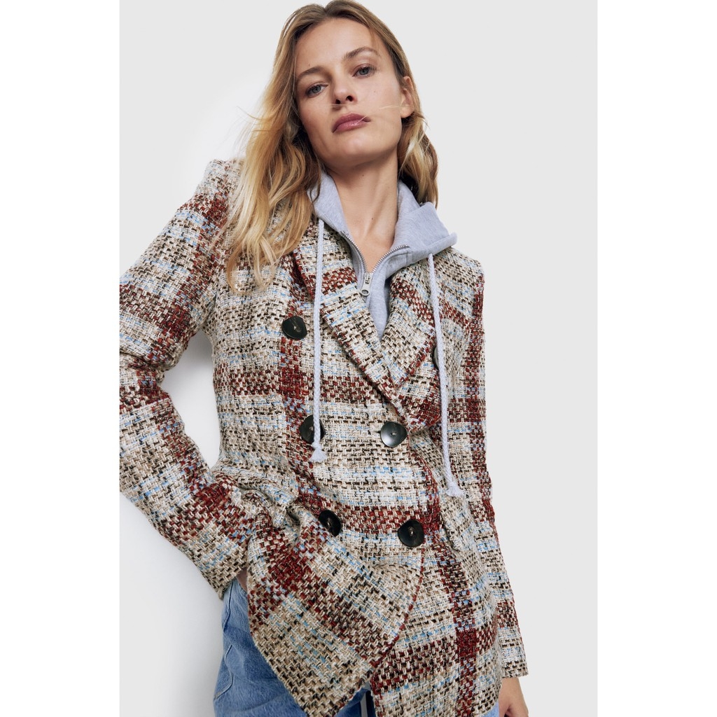 Áo khoác dạ Blazer tweed Zara Auth new tag có sẵn 2065/200 2065200