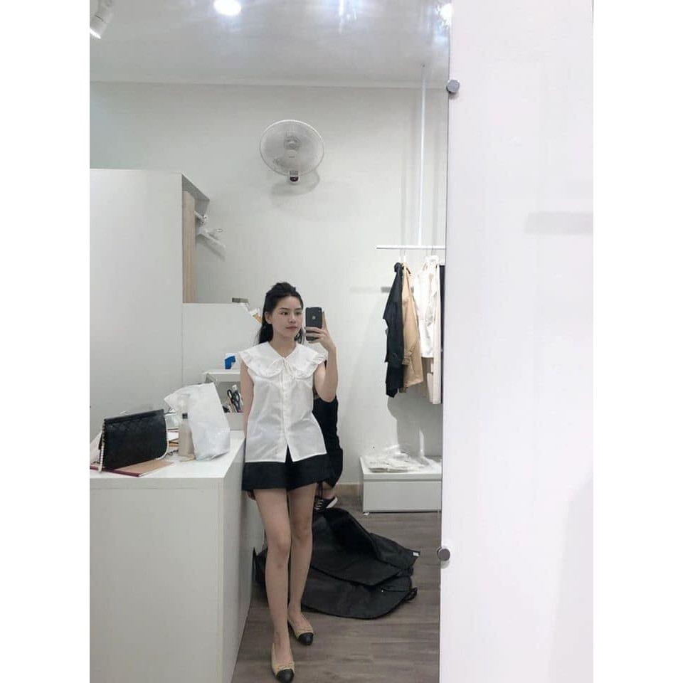 Áo trắng cổ sen Zara