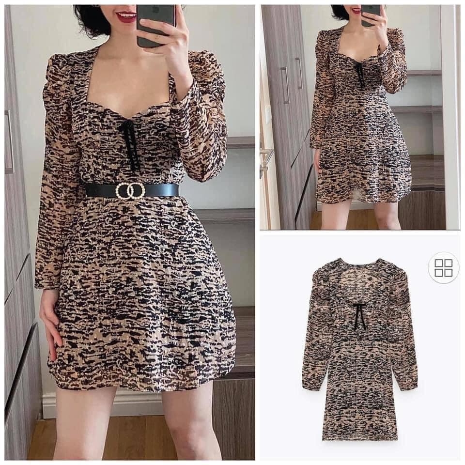 Váy dáng ngắn họa tiết Zara Auth new tag có sẵn 2587/159 2587159