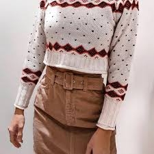 Áo len dáng ngắn họa tiết trái tim Zara Auth New Tag có sẵn 4219/100 4219100