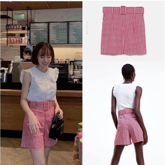 Áo trắng cổ sen Zara