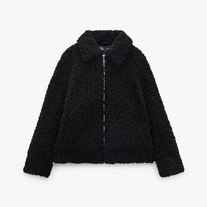 Áo khoác mùa đông lông xù dáng rộng Zara Auth New Tag có sẵn 8073/257 8073257