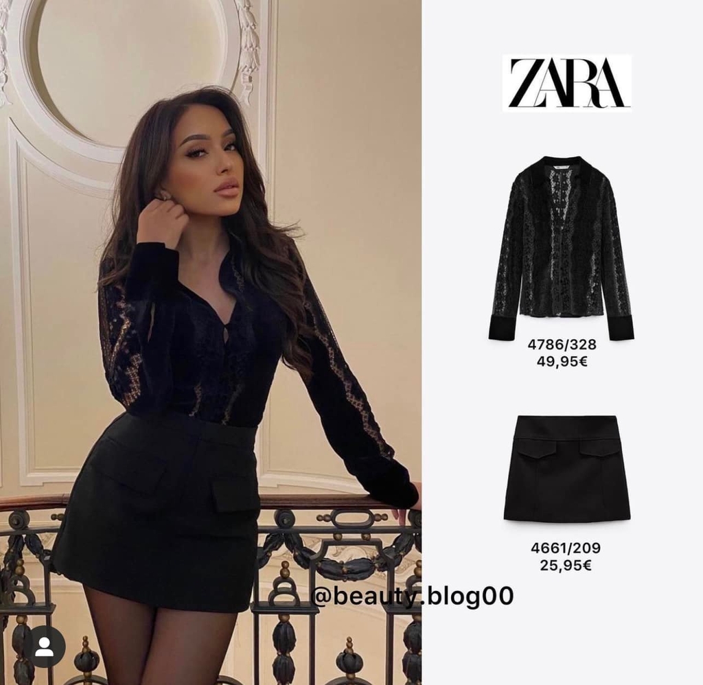 Chân váy dáng ngắn túi hộp giả Zara Auth New Tag có sẵn 4661/209 4661209