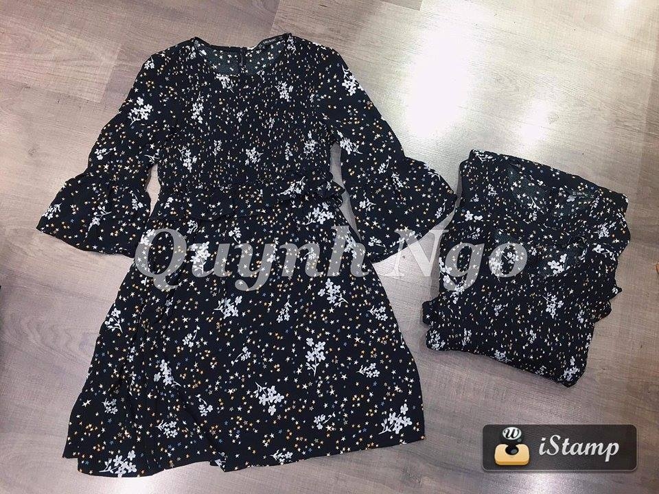 Váy Zara dáng ngắn chun ngực xòe nhẹ Zara Auth New Tag có sẵn 7901/255 7901255