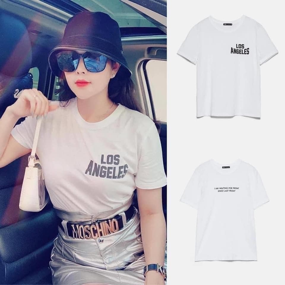 Áo phông trắng basic Zara auth new tag có sẵn