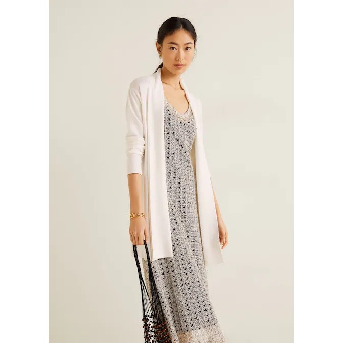 Áo len cardigan dáng dài Mango Auth new tag có sẵn 53080604
