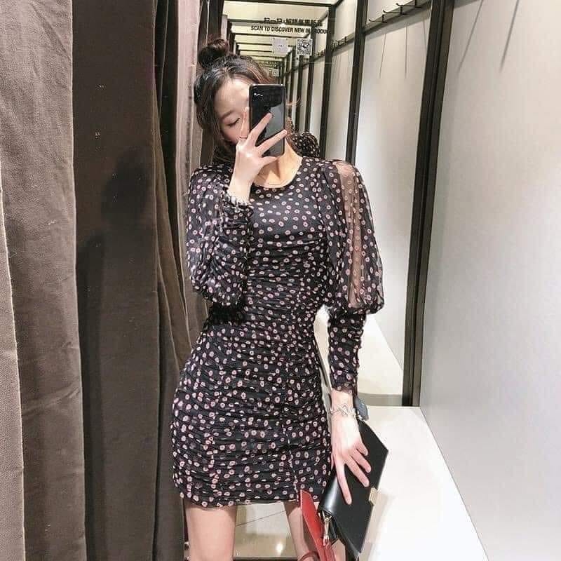 Váy chun dáng ngắn Zara auth new tag có sẵn