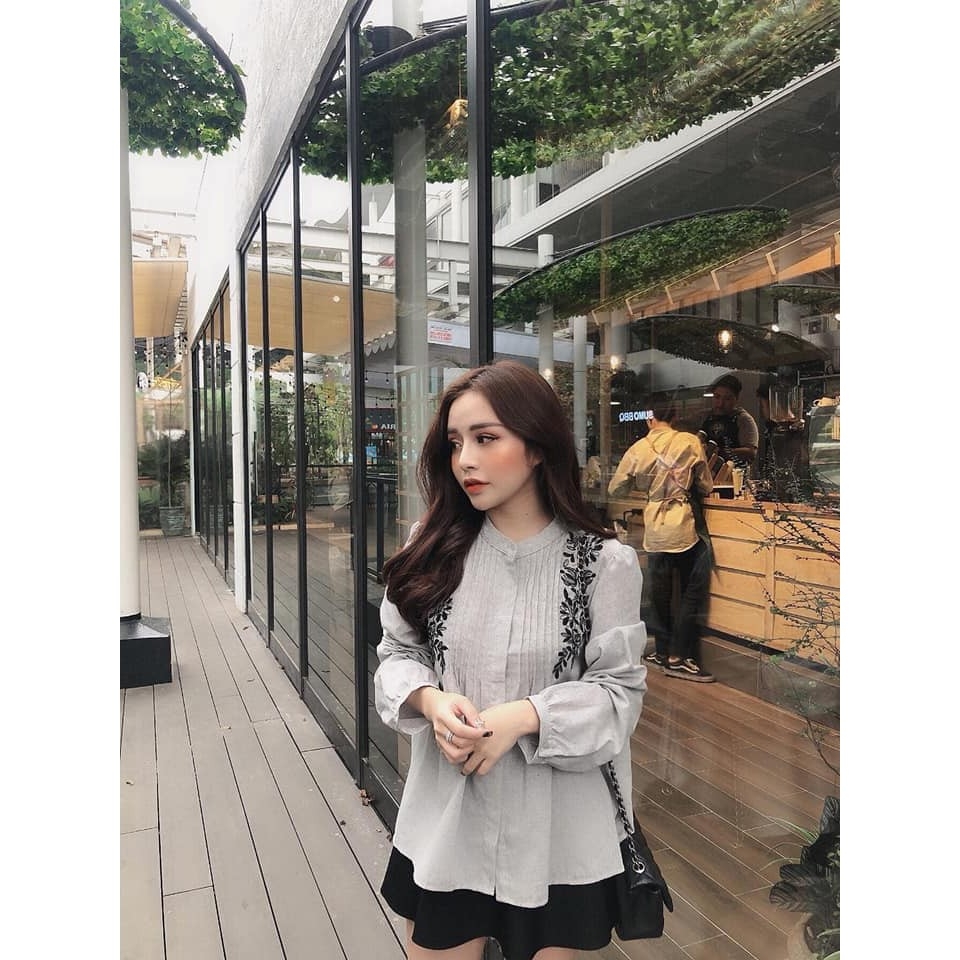Áo babydoll dáng rộng Zara Auth new tag có sẵn 7521/203 7521203
