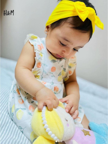 Váy cánh tiên bé gái chất liệu cotton Ruffle-trimmed Jersey Dress H&M Auth New Tag có sẵn 0928133008
