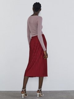 Chân váy xếp ly midi Zara Auth New Tag có sẵn 6050/633 6050633