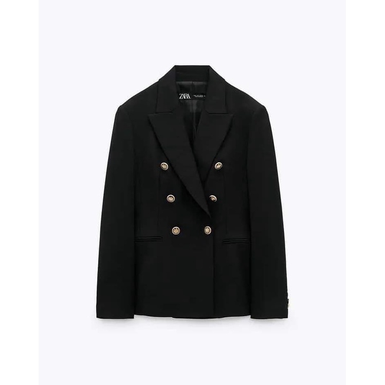 Áo khoác Blazer vai bồng nhẹ cúc vàng Zara Auth New tag có sẵn 2411/695 2411695