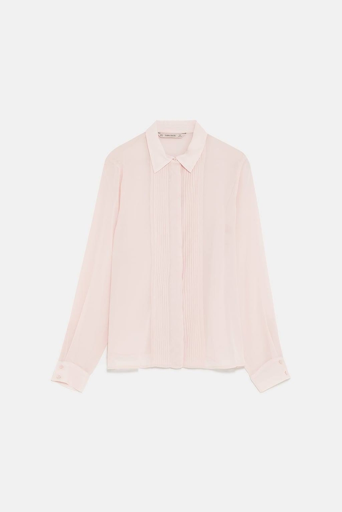 Áo sơ mi vải cát mỏng Zara Auth new tag có sẵn 8546/028 8546028