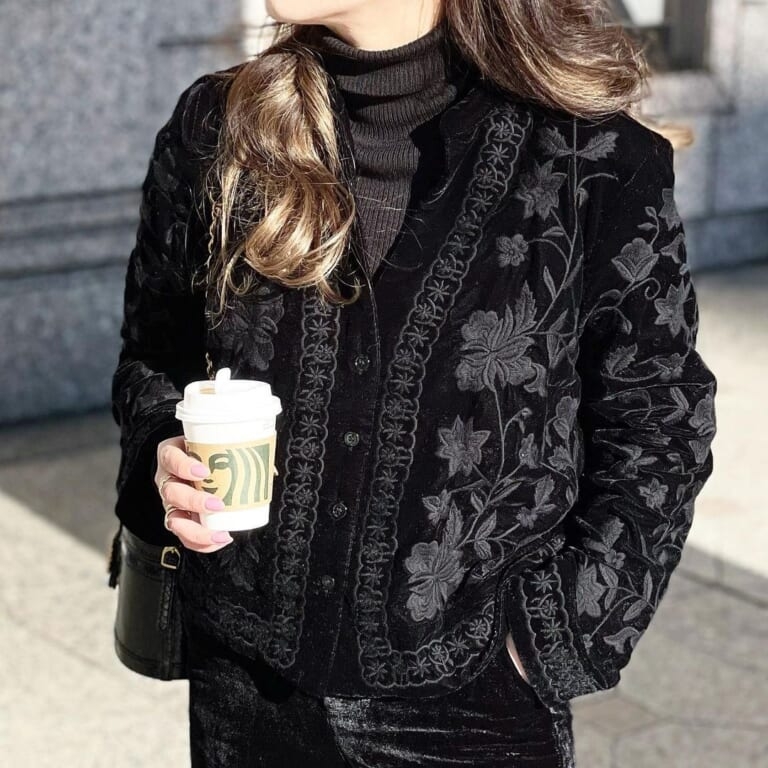 Áo khoác nhung thêu hoa sang trọng Zara Auth New Tag có sẵn 4786/337 4786337
