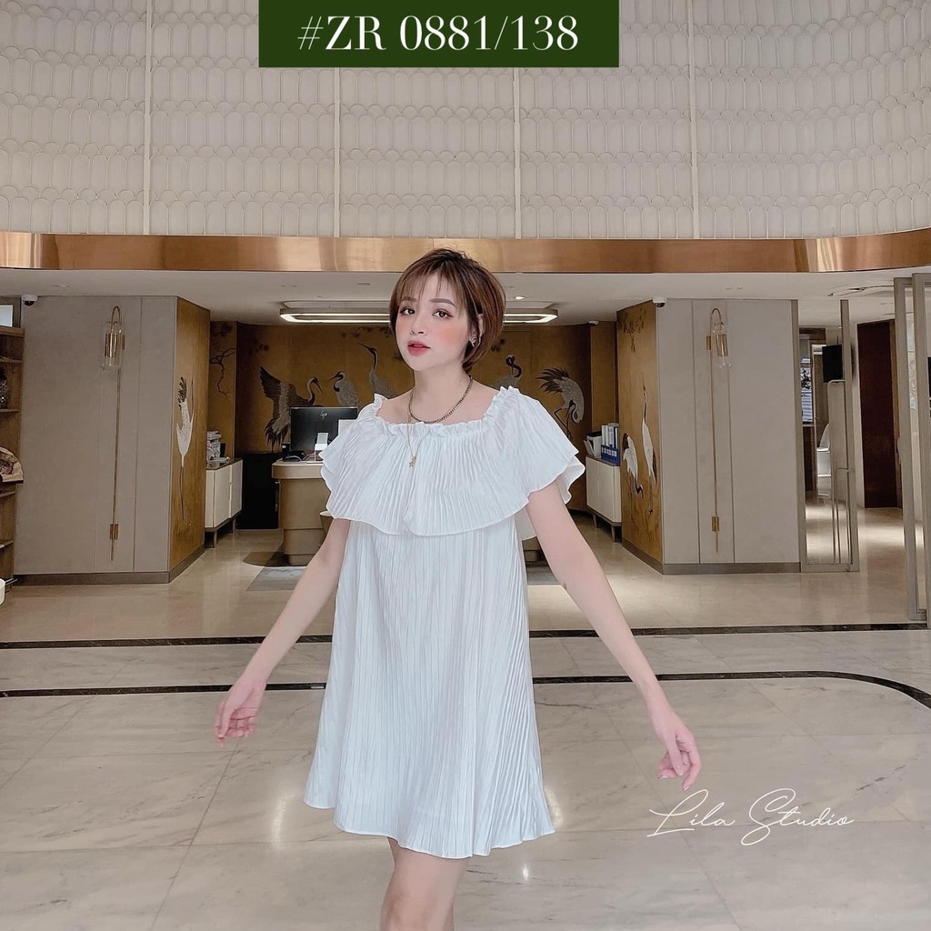 Váy trễ vai dáng ngắn Zara Auth new tag có sẵn