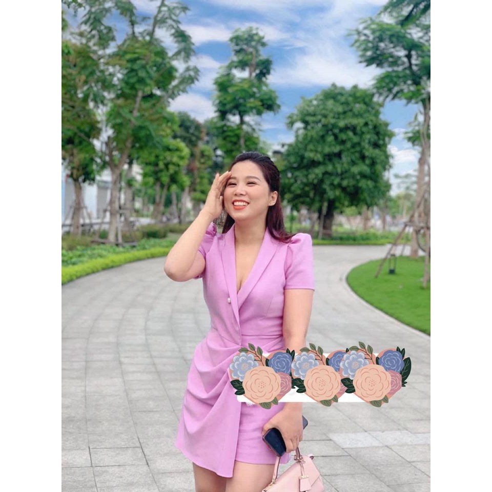 Jumpsuit dáng blazer ngắn vạt chéo tay bồng Zara Auth new tag có sẵn 2708/811 2708811