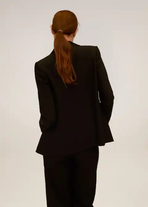 Áo Blazer vạt lụa dáng suông có túi Mango Auth New Tag có sẵn 77135130