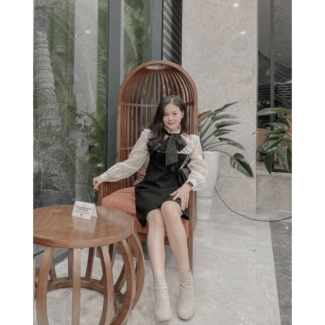 Váy len mịn suông phối voan Zara Auth New tag có sẵn 2142/159 2142159
