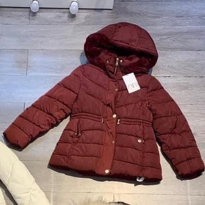 Áo Khoác phao mũ lót lông Zara Auth new tag có sẵn 1938/703 1938703