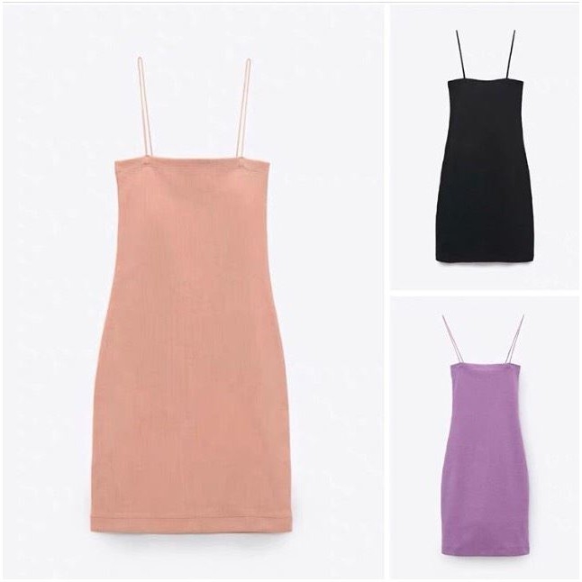 Váy hai dây ôm body Zara Auth New tag có sẵn 3253/320 3253320