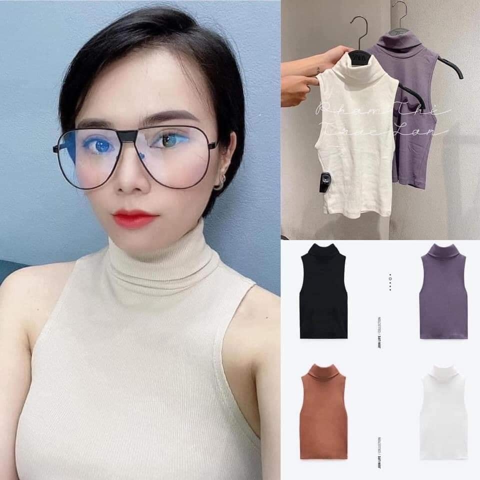 Áo sát nách cổ ống Zara Auth new tag có sẵn 3641/804 3641804