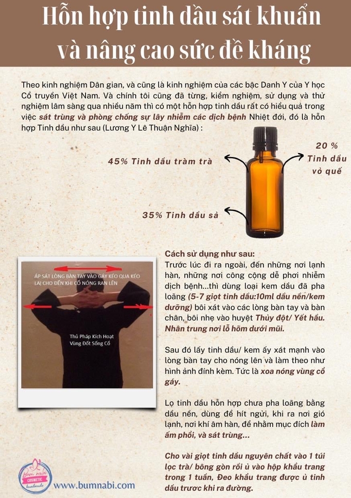 Tinh dầu sát khuẩn & nâng cao sức đề kháng