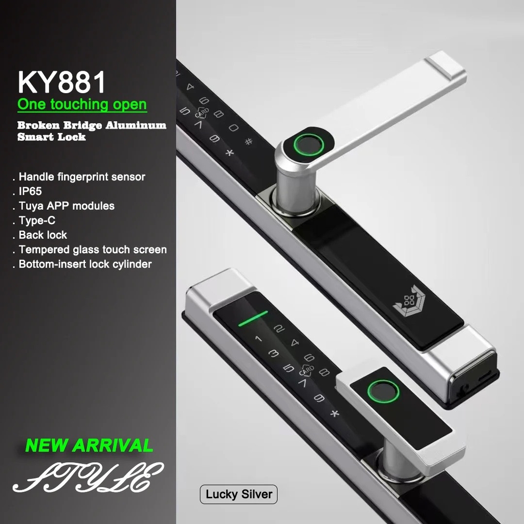 Khóa Cửa Nhôm Thông Minh WiFi - Tuya KY811 Tuya Smart - Việt Nam
