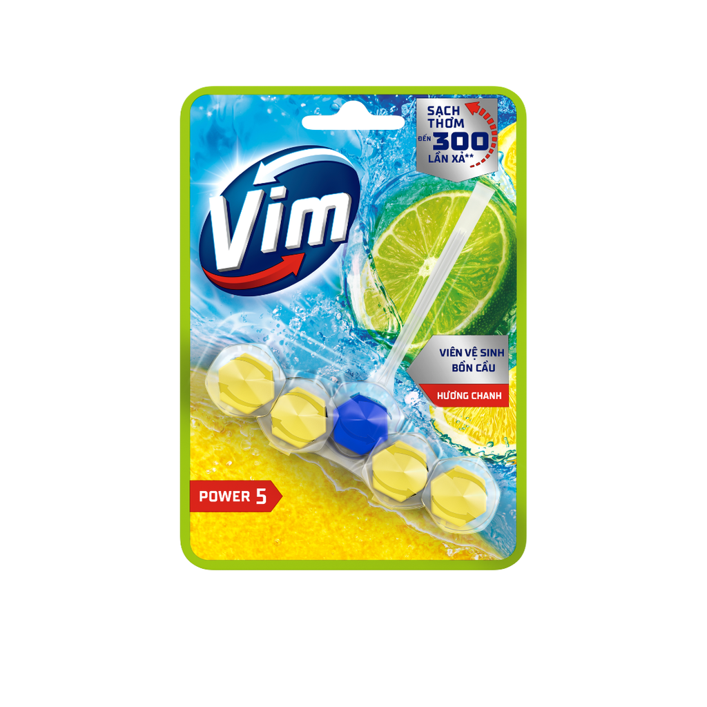 Viên treo bồn cầu Vim hương Chanh 50g