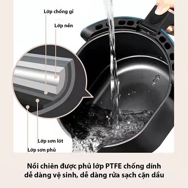 Nồi chiên không dầu Viet Star VS-666 - 3.5L - Đen