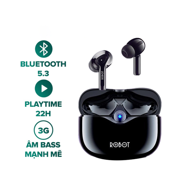 Tai nghe Bluetooth in-ear ROBOT Airbuds T30 - Đen