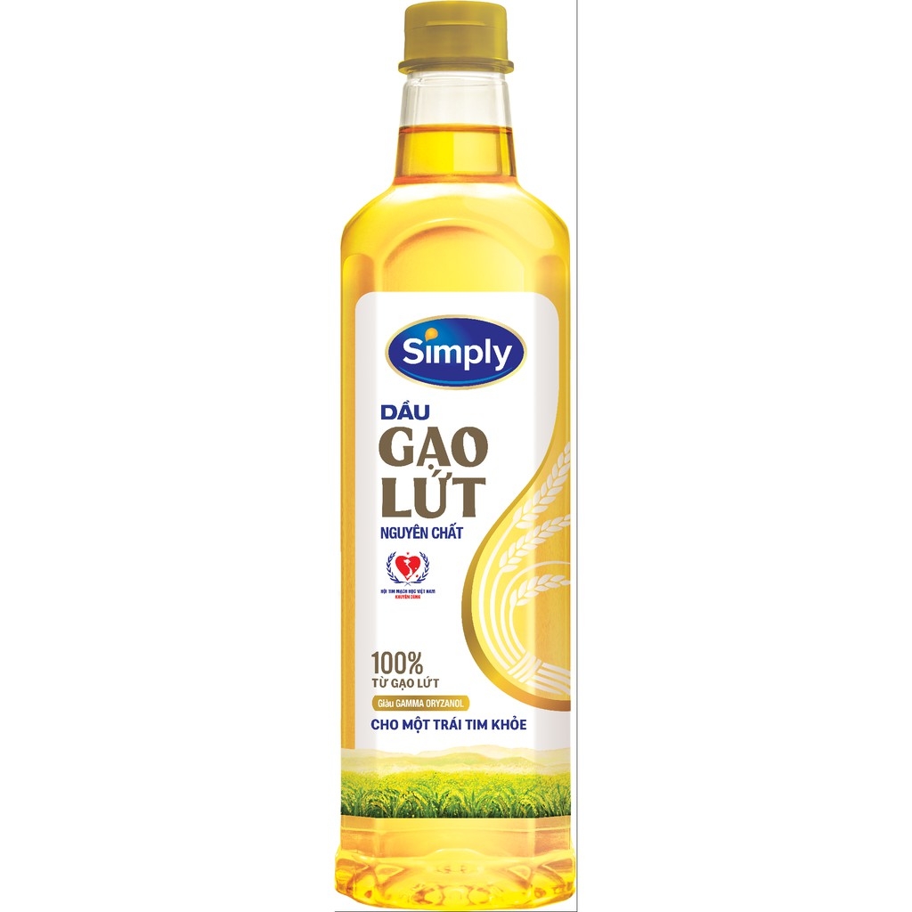 Dầu gạo lứt Simply 100% nguyên chất 1L