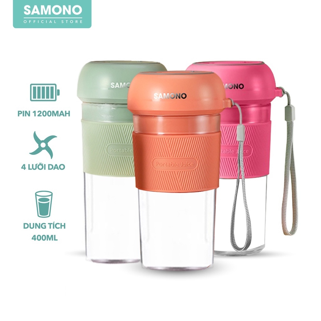 Máy xay sinh tố cầm tay SAMONO SW-Y8 35W - Dung tích 400ml - Cam