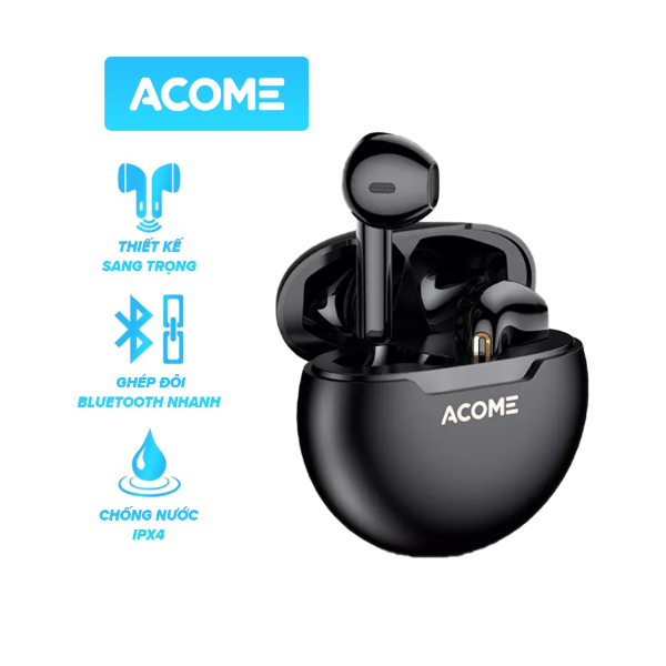 Tai nghe Bluetooth TWS Semi-in-ear ACOME Airdots T2 - Đen