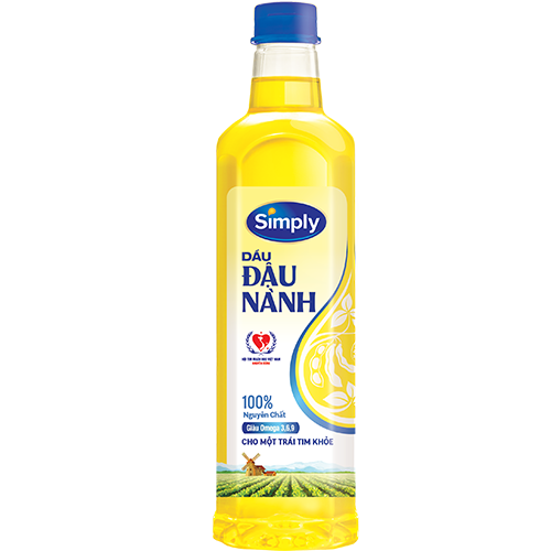 Dầu đậu nành Simply 100% nguyên chất 1L